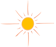 jahnna Sonne gelb, Tusche, digital